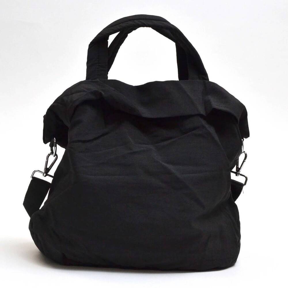 NEW CALLA nylon shoulder tote in black
